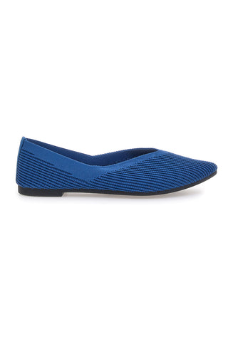 Blaue Ballerinas aus Stoff mit weicher Innensohle The First PREA614
