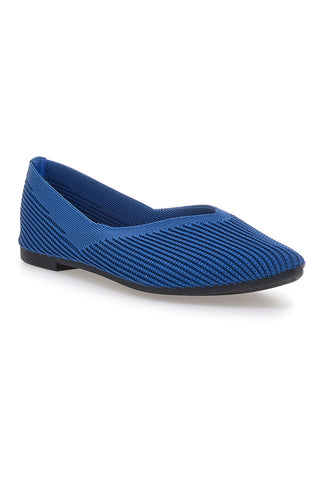 Ballerine blu in tessuto con soletta morbida The First PREA614