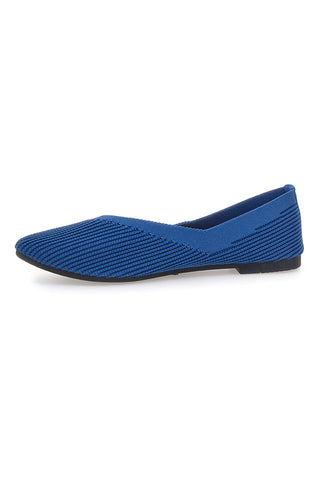 Ballerine blu in tessuto con soletta morbida The First PREA614