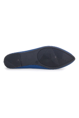 Ballerine blu in tessuto con soletta morbida The First PREA614