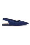 Blaue Slingback-Ballerinas aus Stoff The First PREA617
