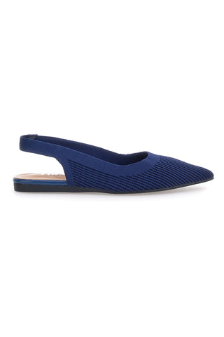 Blaue Slingback-Ballerinas aus Stoff The First PREA617