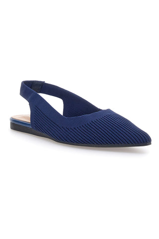 Blaue Slingback-Ballerinas aus Stoff The First PREA617