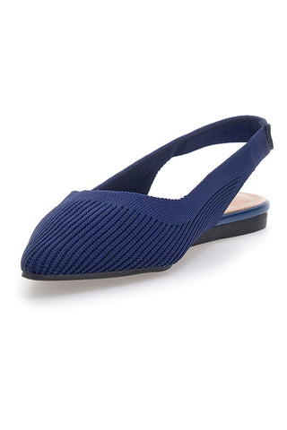 Blaue Slingback-Ballerinas aus Stoff The First PREA617