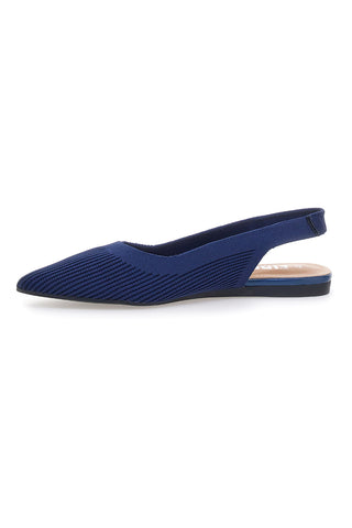 Blaue Slingback-Ballerinas aus Stoff The First PREA617