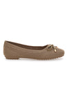 Ballerine beige in tessuto con soletta morbida The First PRE3