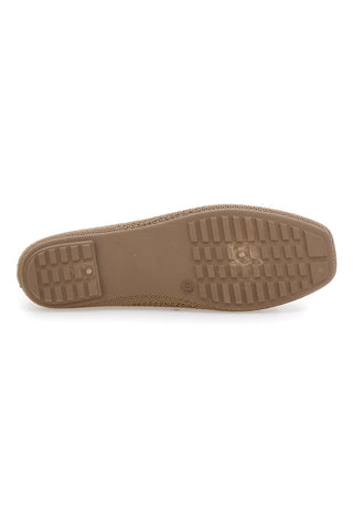 Ballerine beige in tessuto con soletta morbida The First PRE3