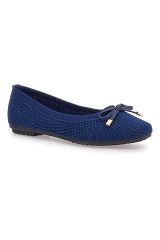 Ballerine blu in tessuto con soletta morbida The First PRE3