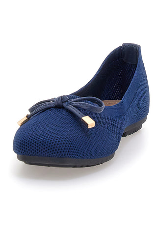 Ballerine blu in tessuto con soletta morbida The First PRE3