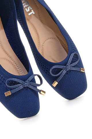 Ballerine blu in tessuto con soletta morbida The First PRE3
