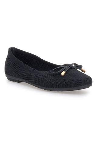 Ballerine nere in tessuto con soletta morbida The First PRE3