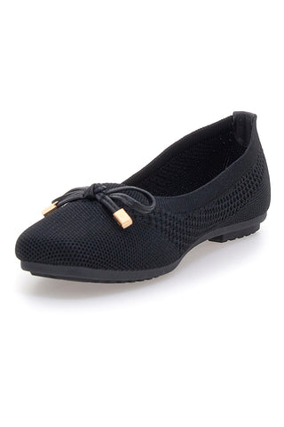 Ballerine nere in tessuto con soletta morbida The First PRE3