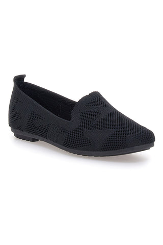 Ballerine Mocassini neri in tessuto con soletta morbida The First PRESZ32