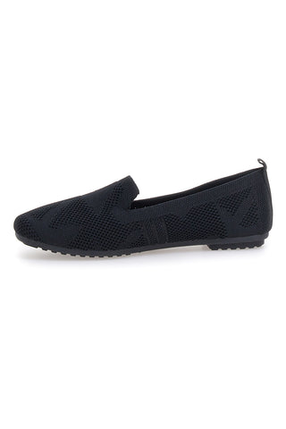Ballerine Mocassini neri in tessuto con soletta morbida The First PRESZ32