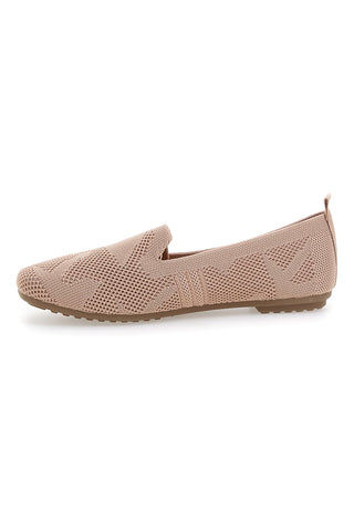 Ballerine Mocassini beige in tessuto con soletta morbida The First PRESZ32