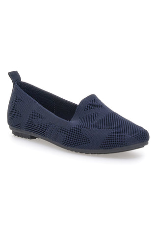 Mocassini blu in tessuto con soletta morbida The First PRESZ32