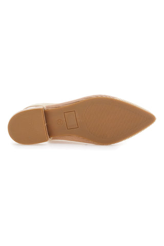 Beigefarbene Ballerinas aus Stoff mit weicher Innensohle The First PRESZ11
