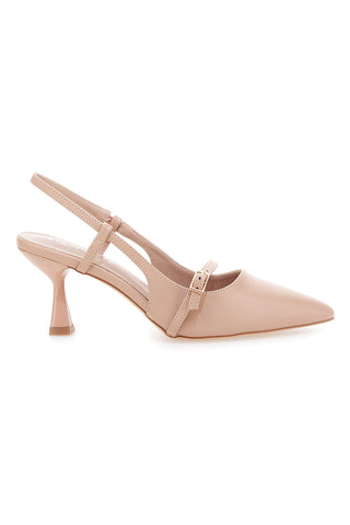 Nackte Slingback-Pumps mit Riemen First Lady P652