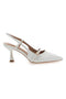 Décolleté bianche slingback con cinturino First lady P652