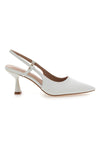 Décolleté bianche slingback con tacco First lady P653