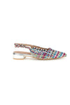 Mehrfarbige gewebte Slingback-Pumps First Lady P661