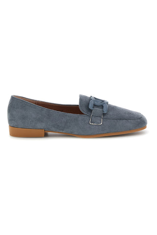 Erste Dame P673 Stoff Mokassins mit Horsebit