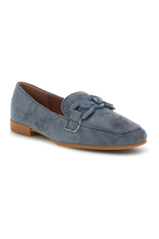 Erste Dame P673 Stoff Mokassins mit Horsebit