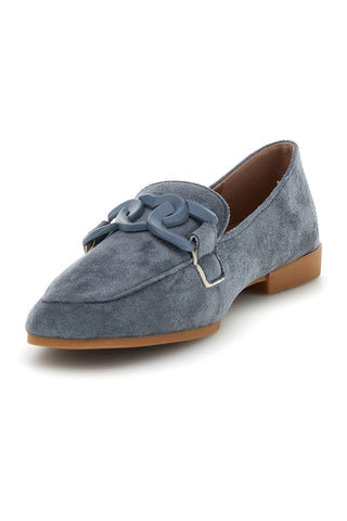 Erste Dame P673 Stoff Mokassins mit Horsebit