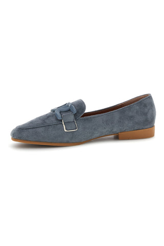 Erste Dame P673 Stoff Mokassins mit Horsebit