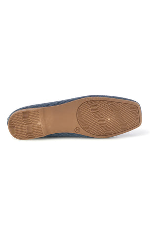 Mocassini blu in tessuto traforato First lady P674
