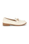 Beige Stoff Slipper mit Hufeisen First Lady P675