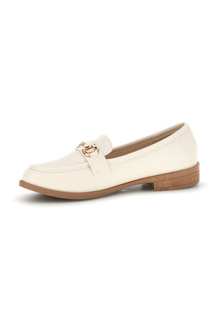 Beige Stoff Slipper mit Hufeisen First Lady P675