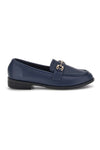 Blaue Stoffslipper mit Hufeisen First Lady P675