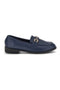 Blaue Stoffslipper mit Hufeisen First Lady P675