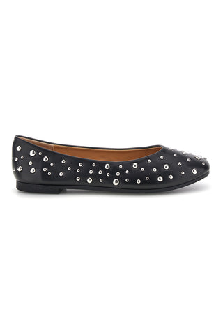 Schwarze Nietenballerinas First Lady P676