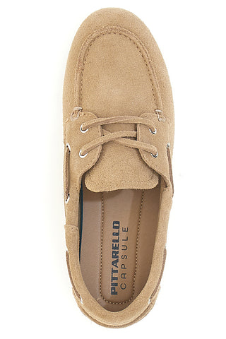 Mocassini beige in pelle con soletta removibile Pittarello Capsule BT261060001A
