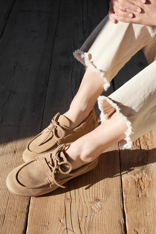 Mocassini beige in pelle con soletta removibile Pittarello Capsule BT261060001A