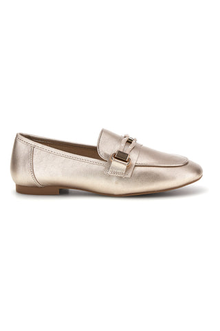 Gold Mokassins mit Hufeisen Le havre paris TW26S2300812