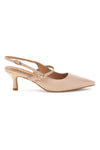 Beige Slingback-Pumps mit Riemen Mon dieu 9447H6