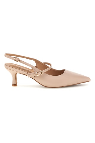 Beige Slingback-Pumps mit Riemen Mon dieu 9447H6