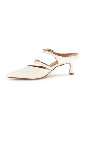 Weiße Slingbacks mit spitz zulaufender Spitze Mon Dieu 9447Q7