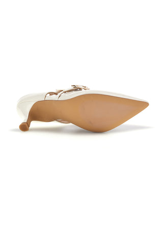 Slingback Bianche con punta affusolata Mon Dieu 9447Q7