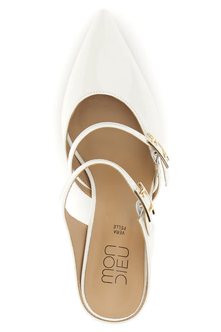 Weiße Slingbacks mit spitz zulaufender Spitze Mon Dieu 9447Q7