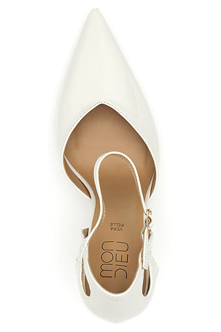 Elfenbeinfarbenes Lack-Dekolleté mit Absatz Mon dieu 1926Q266