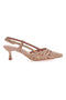 Décolleté slingback cipria intrecciate con tacco basso Mon Dieu 1601