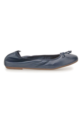 Blaue Ballerina aus echtem Leder Pittarello Look 818005