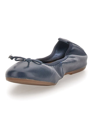 Blaue Ballerina aus echtem Leder Pittarello Look 818005