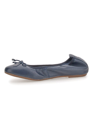 Blaue Ballerina aus echtem Leder Pittarello Look 818005