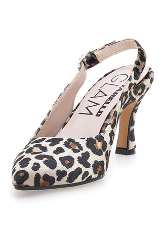 Décolleté da donna leopardato con cinturino slingback Pittarello Glam 31441