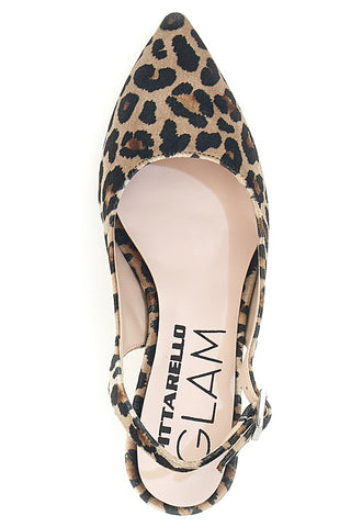 Décolleté da donna leopardato con cinturino slingback Pittarello Glam 31441